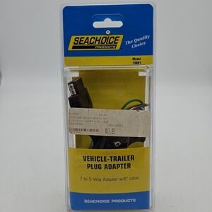 Round 7 Way to Flat 5 Way Boat Trailer Plug Adapter w/ 8 Inches‎ of Wire 13881